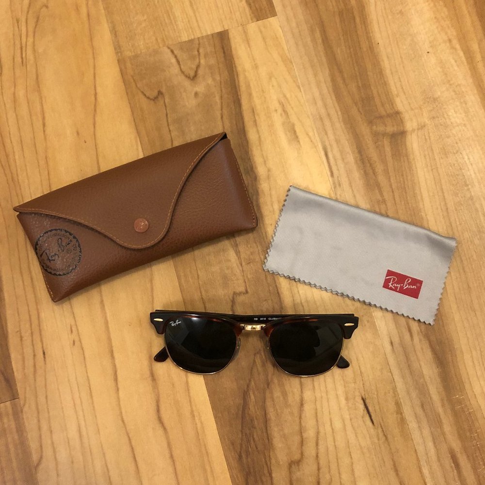 Ray-ban Clubmaster Brown Sunglasses